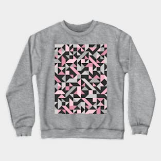 Pink and Grey Geometric Art Crewneck Sweatshirt